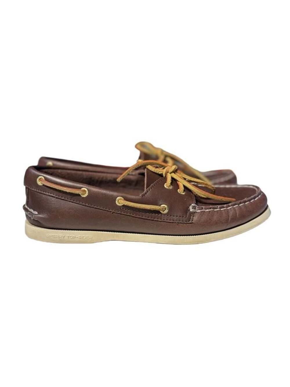 Sperry Authentic Original Top-Sider Boat Shoe Brown Leather 10US